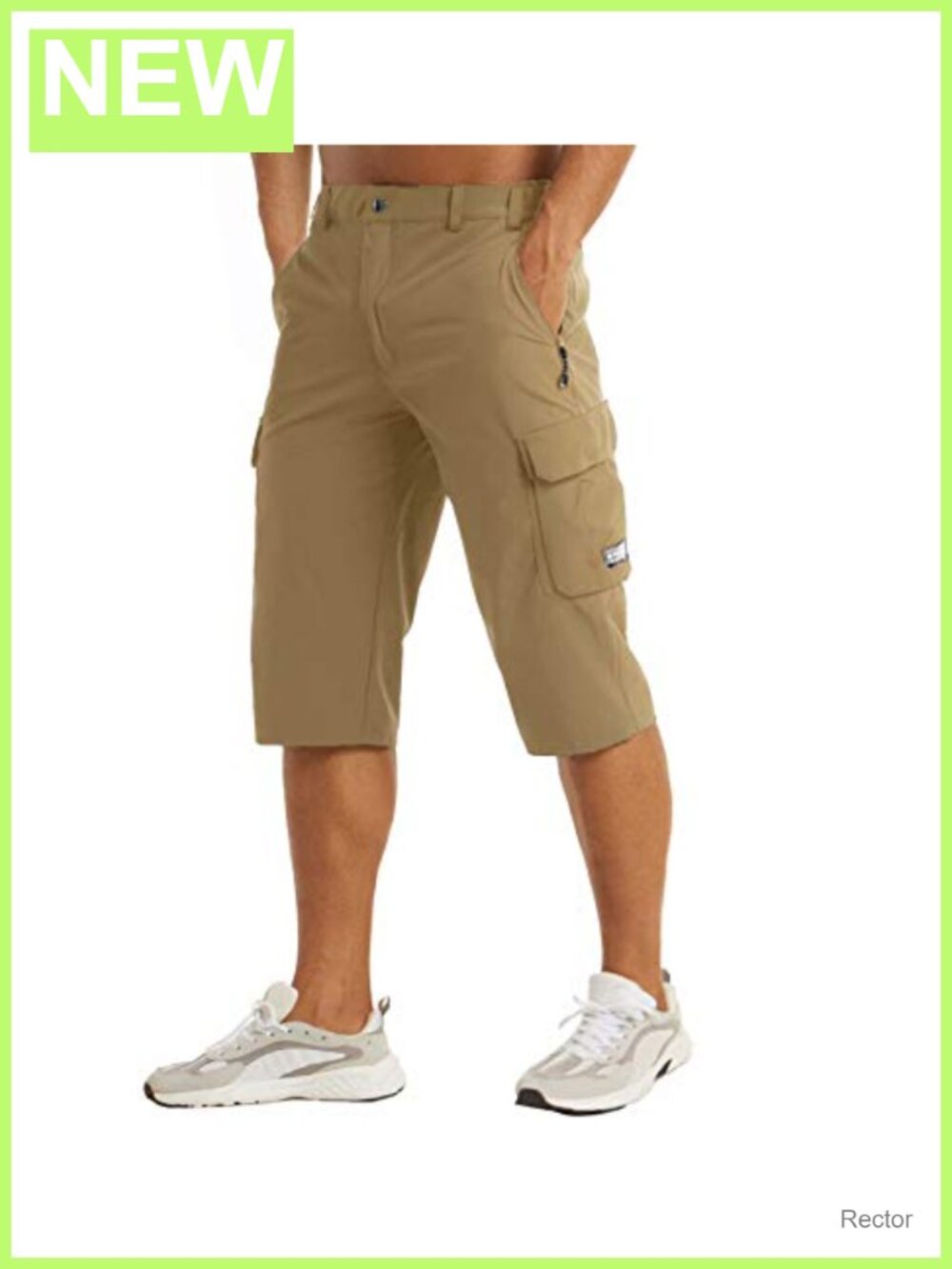 Quick Dry Athletic Capri Shorts with 5 Pockets for Men